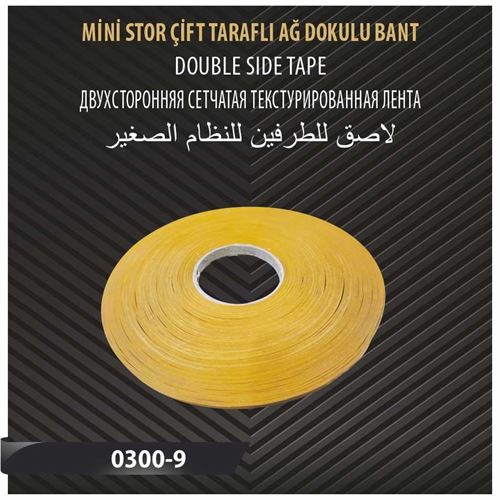 MİNİ STOR ÇİFT TARAFLI AĞ DOKULU BANT 