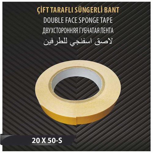 ÇİFT TARAFLI SÜNGERLİ BANT 